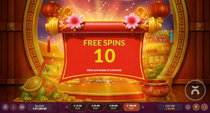 Fortune Tarta - активирање на Free Spins